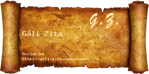 Gáli Zita névjegykártya