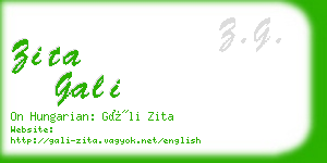 zita gali business card